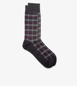 1 Pack Men's Plaid Dress Crew Socks*Cole Haan Flash Sale