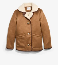 Faux Suede Shearling Jacket*Cole Haan Hot