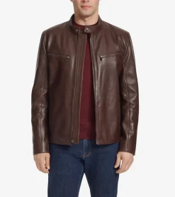 Men's Classic Zip-Front Moto Jacket*Cole Haan Hot