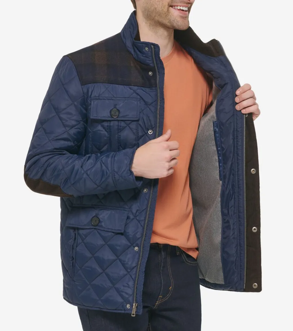 Men's Mix Media Diamond Quilted Jacket*Cole Haan Discount