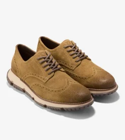 Men's 4.ZERØGRAND Wingtip Winter Oxfords*Cole Haan Best Sale