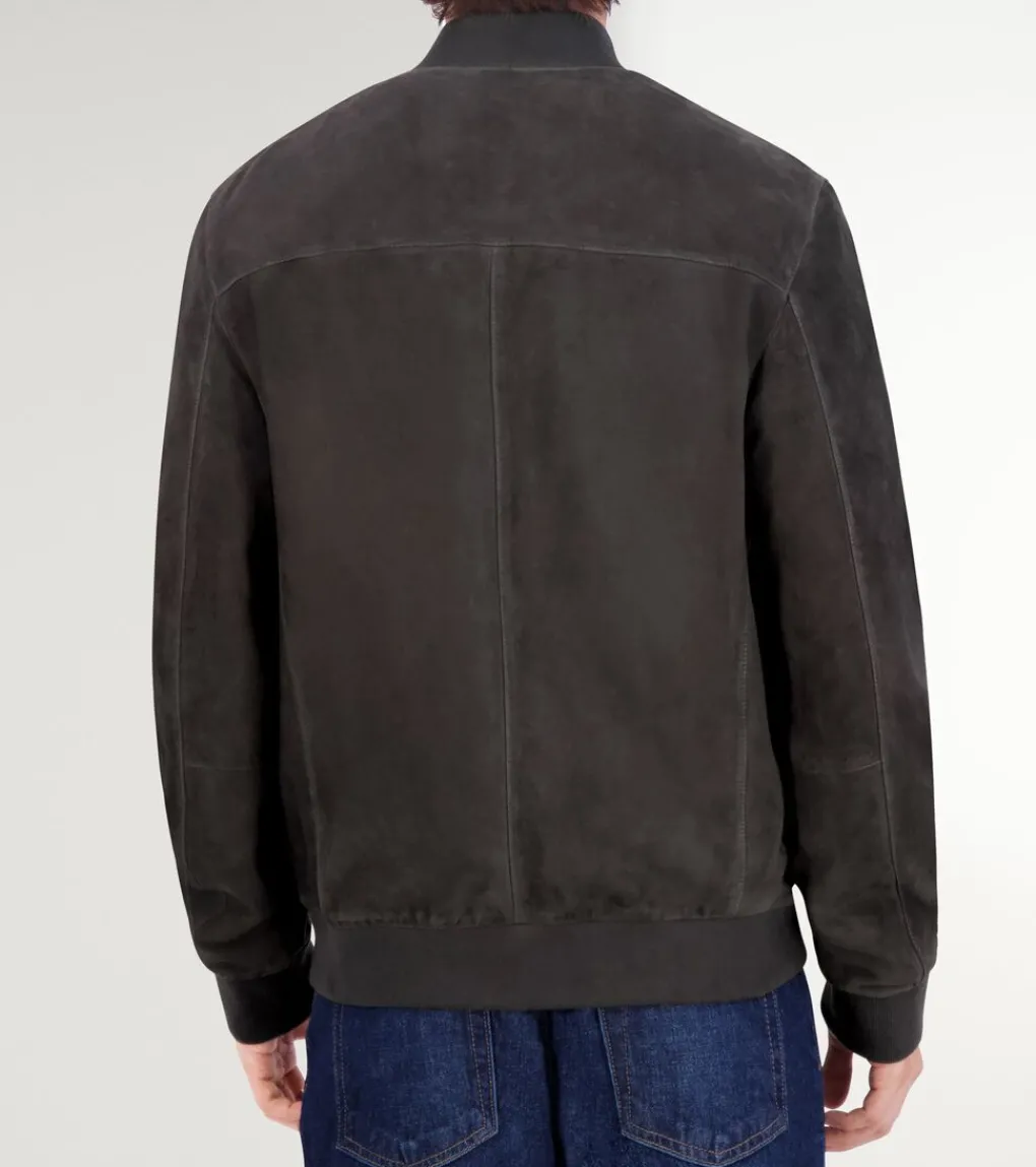 Men's Zip-up Suede Jacket*Cole Haan Outlet