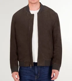 Men's Zip-up Suede Jacket*Cole Haan Discount
