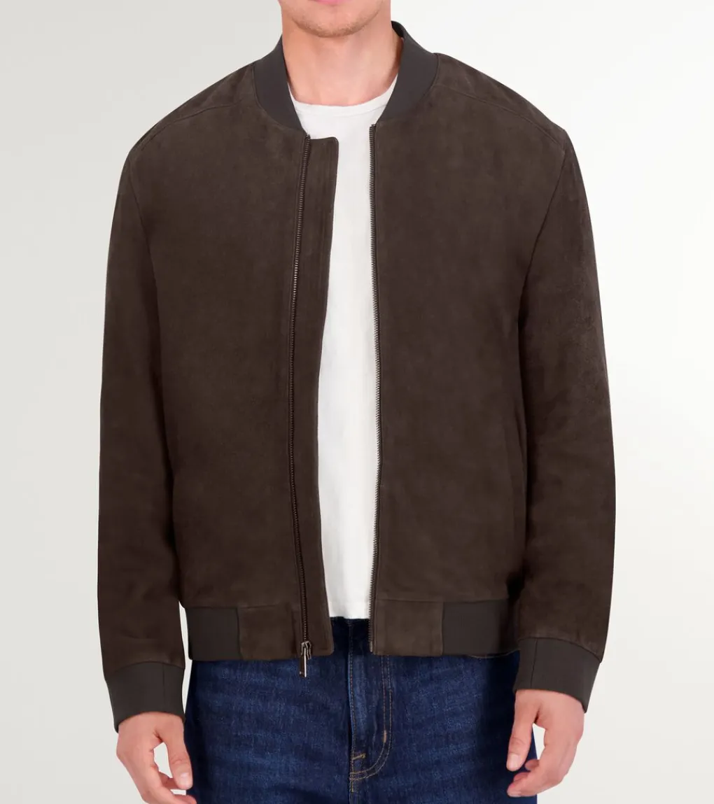 Men's Zip-up Suede Jacket*Cole Haan Discount