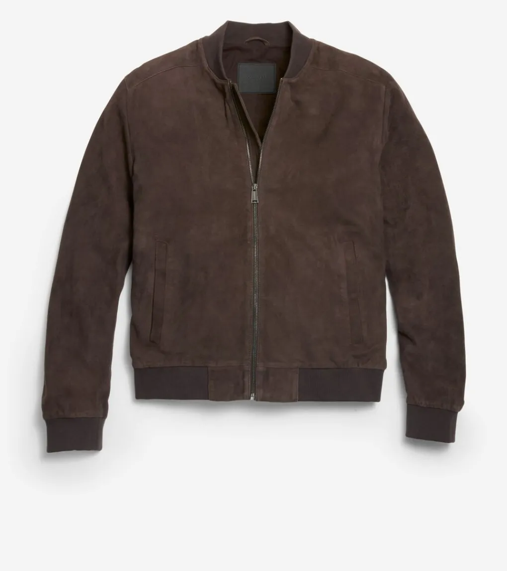 Men's Zip-up Suede Jacket*Cole Haan Discount