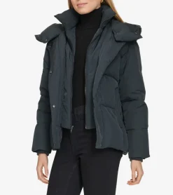 Twill Down Jacket With High Low Hem*Cole Haan Hot