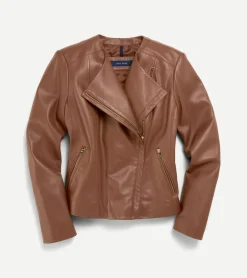 Women's Asymmetrical Leather Jacket*Cole Haan New