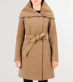 Women's Belted Asymmetrical Zip Front Twill Coat*Cole Haan Hot