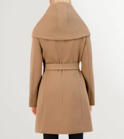 Women's Belted Asymmetrical Zip Front Twill Coat*Cole Haan Hot