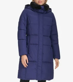 Women's Faux-Fur Collar Puffer Coat*Cole Haan Flash Sale