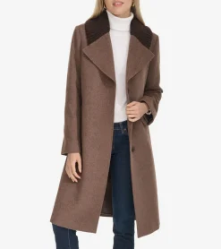 Women's Knit-Collar Coat*Cole Haan Hot