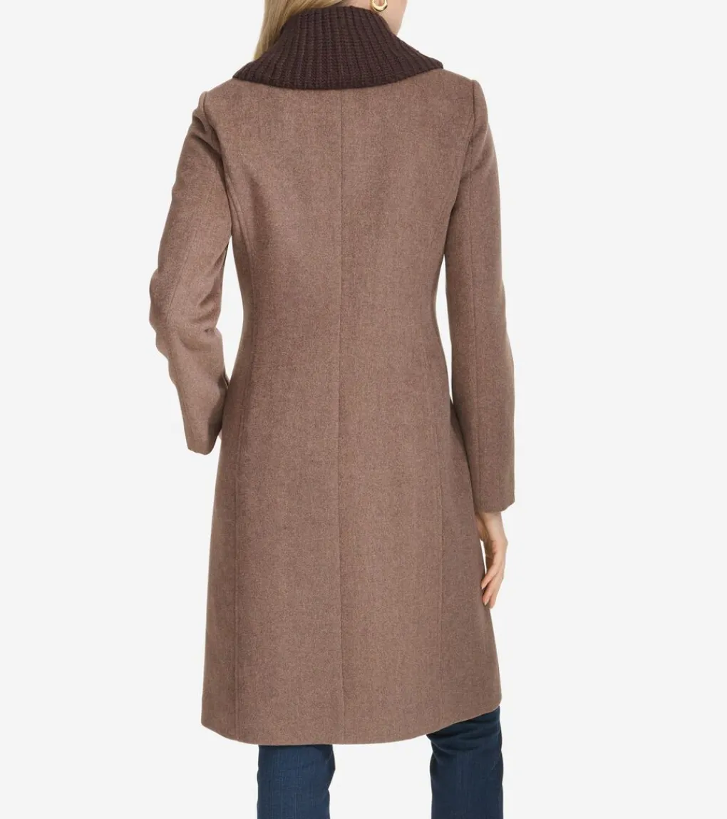 Women's Knit-Collar Coat*Cole Haan Hot