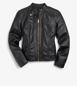 Women's Lambskin Leather Jacket*Cole Haan Best Sale