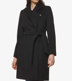 Women's Long Wool Wrap Coat*Cole Haan New