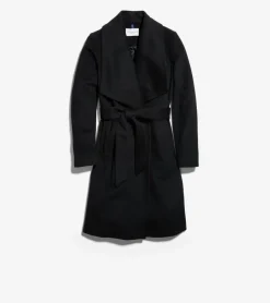 Women's Long Wool Wrap Coat*Cole Haan New