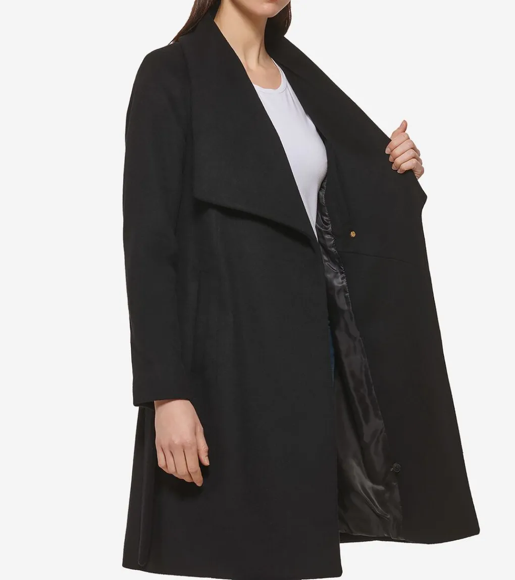 Women's Long Wool Wrap Coat*Cole Haan New