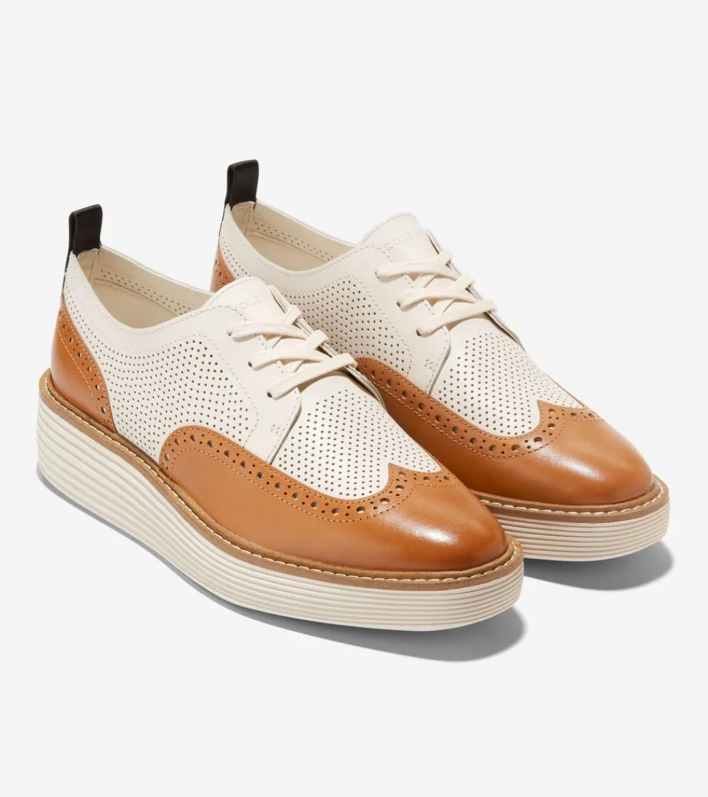 Women's ØriginalGrand Platform Wingtip Oxfords*Cole Haan Cheap