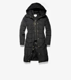 Women's Signature 40" Taffeta Down Coat with Hood*Cole Haan Fashion