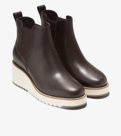 Women's ZER&Oslash;GRAND City Wedge Waterproof Chelsea Boots*Cole Haan Cheap